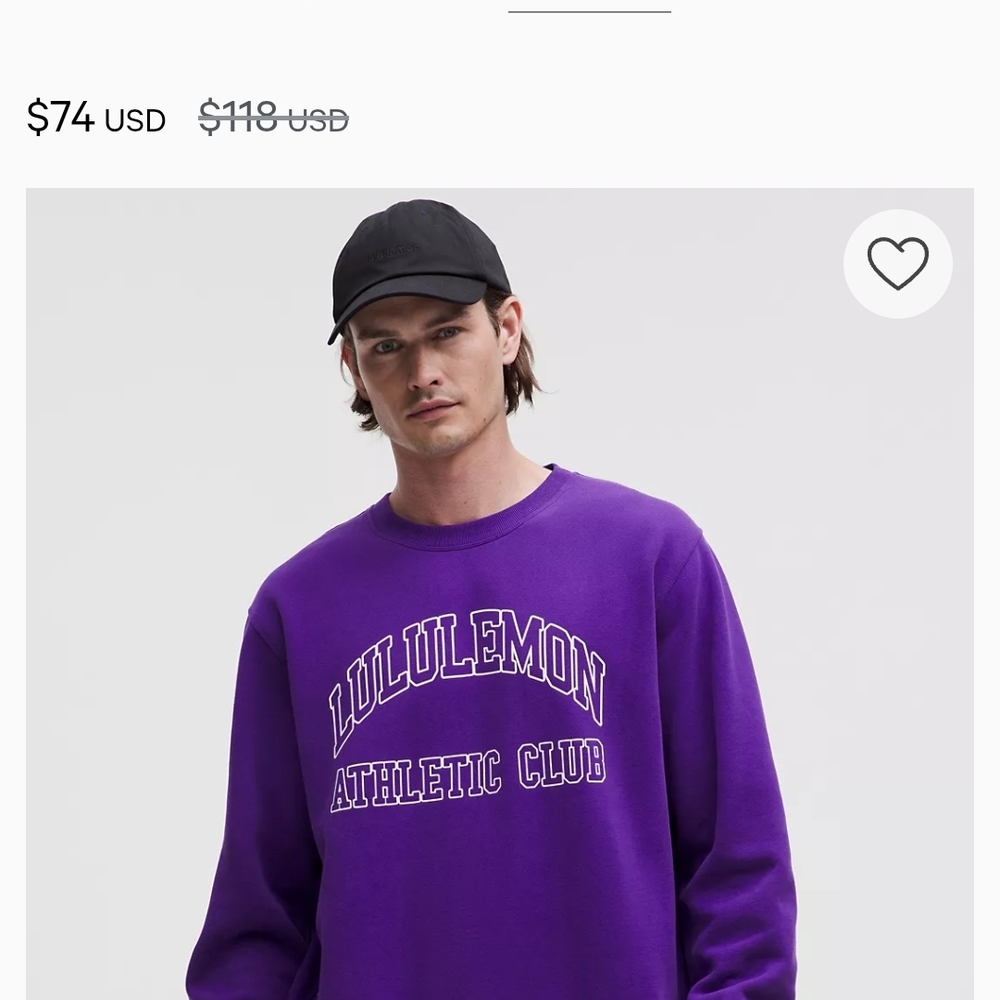 lululemon athletica Steady State Purple Men's Crew